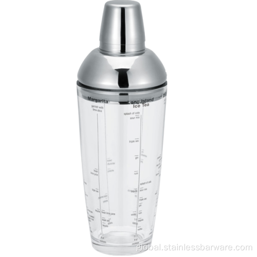 Steel Cocktail Shaker 700ml Glass Shaker with Stainless Steel Top Manufactory